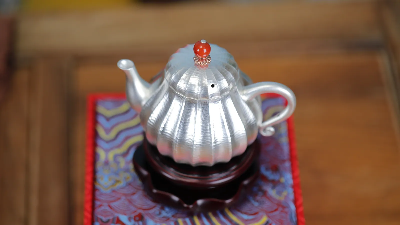 Chrysanthemum Silver Ewer